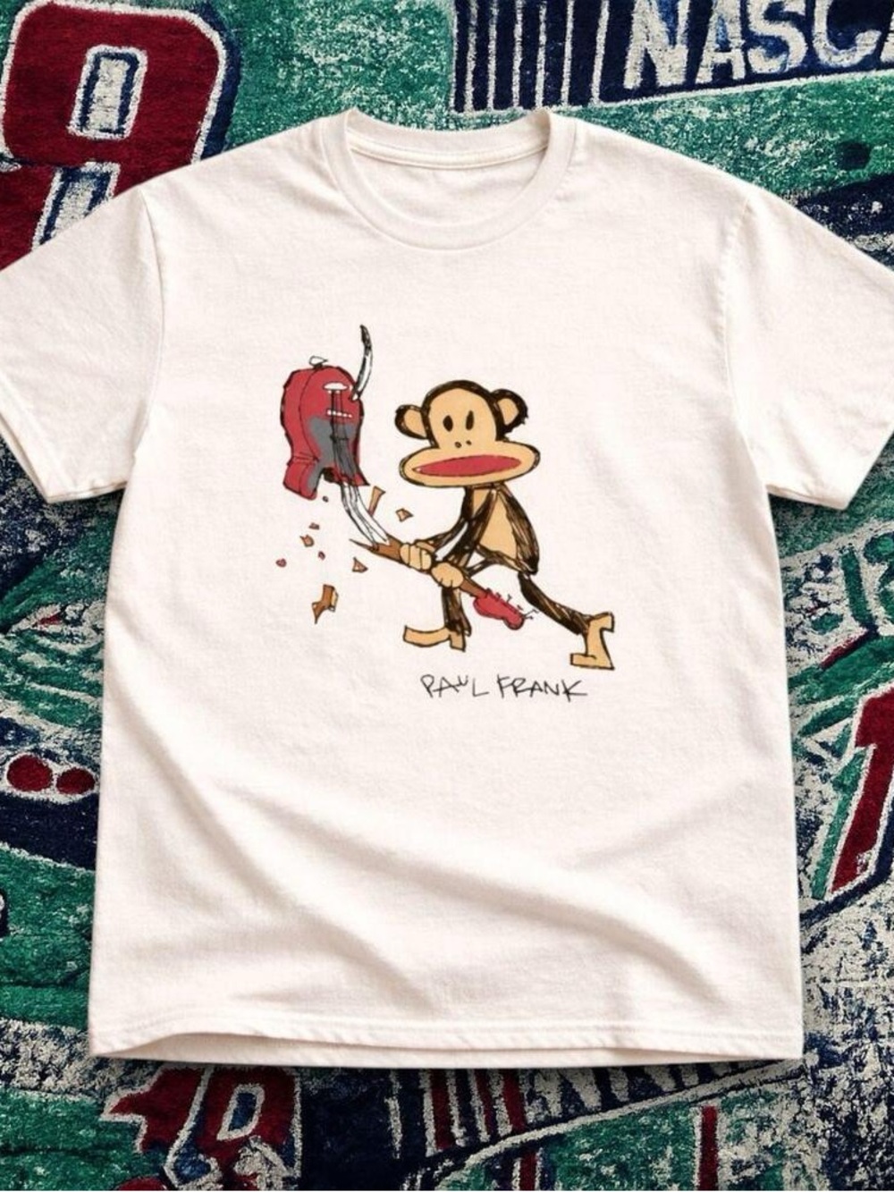 Paul Frank White T-Shirt with Julius Monkey Graphic